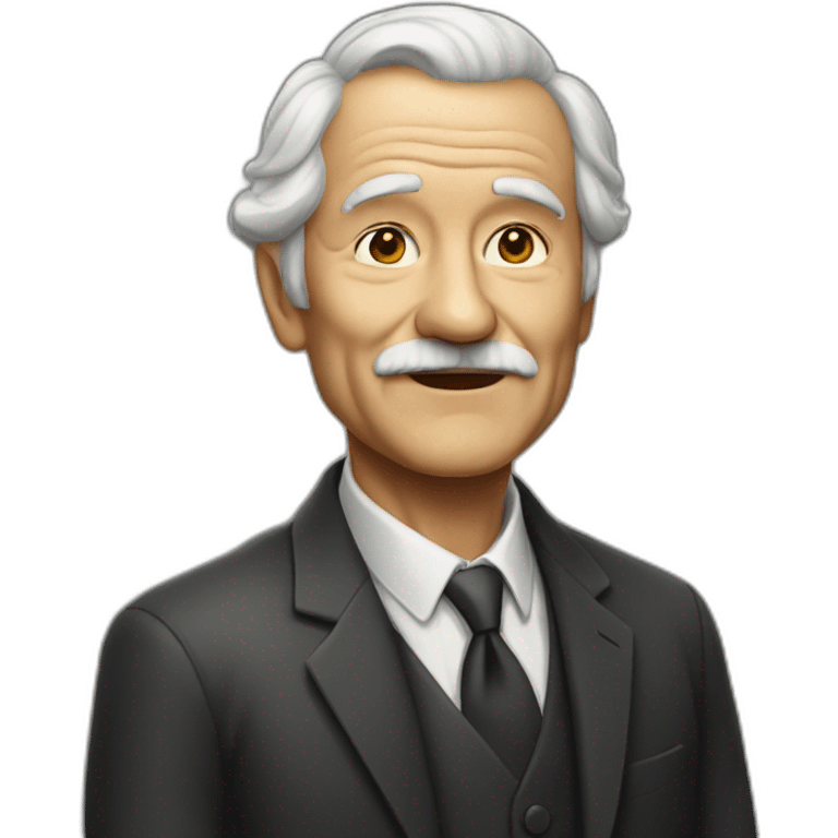 Portrait of an old man in suit emoji