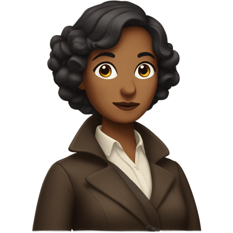 Miss Sherlock (as a brown-skinned woman) emoji