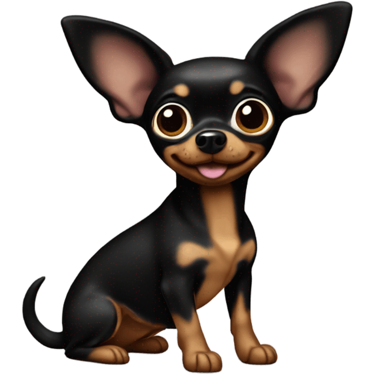 Black chihuahua wiener dog emoji