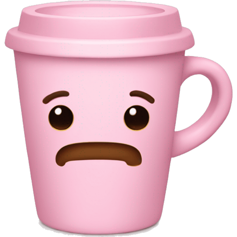 Pastel pink coffee cup emoji