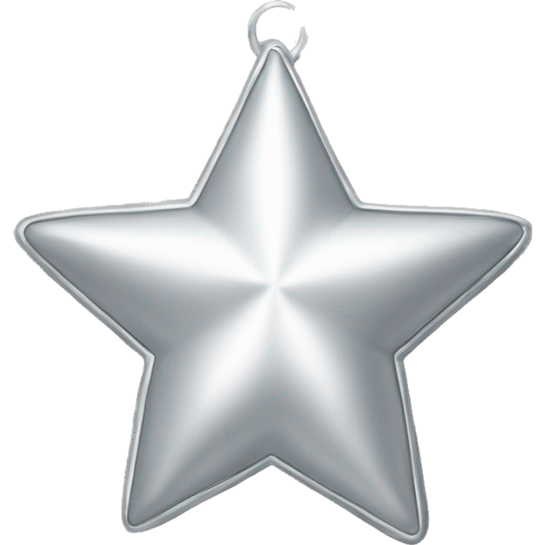 Silver star ornament  emoji