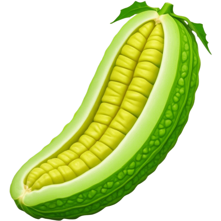 A long strip of bitter melon, no internal structure emoji