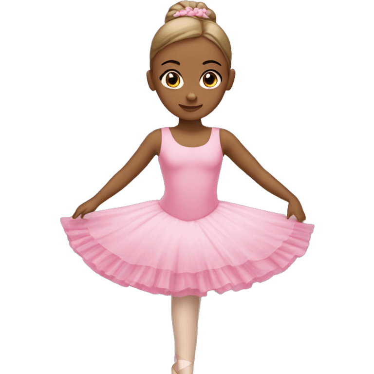 balerina with pink dress emoji