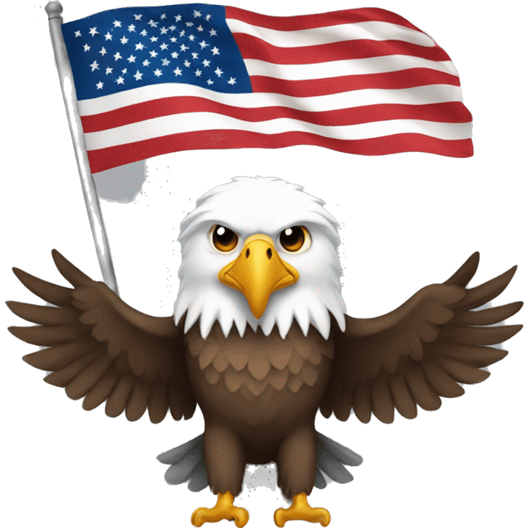 Eagle with American flag emoji