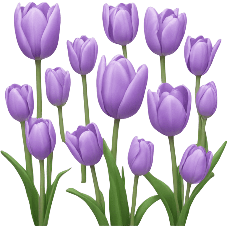 light purple tulips  emoji