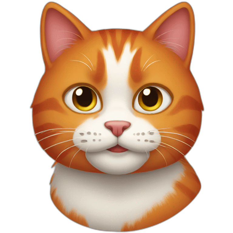 A red cat  emoji