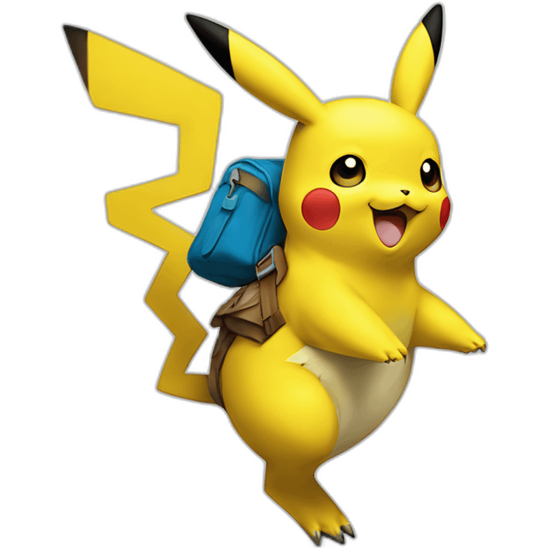 pikachu sur un dauphin emoji