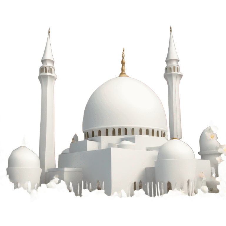 mosque with flowers all around  emoji