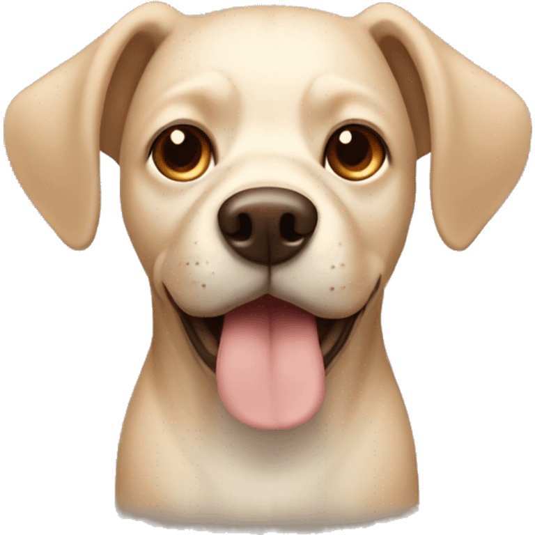 light beige dog with brown folded ears emoji