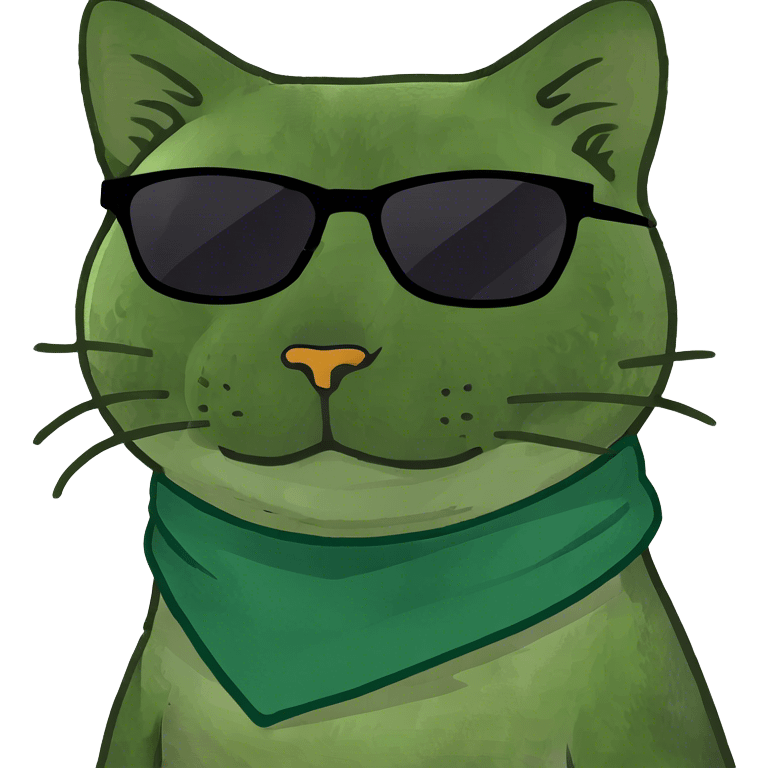 Cat with sunglasses emoji