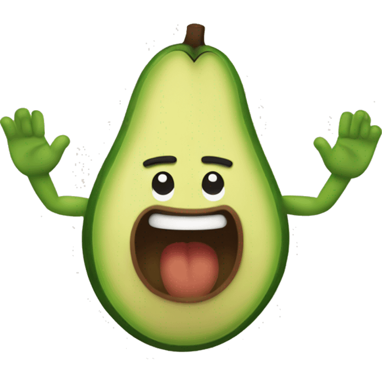 avocado with pumped arms emoji