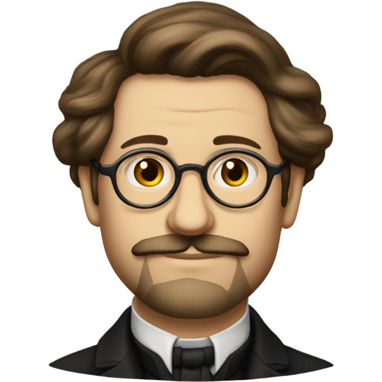 Anton Chehov wearing glasses  emoji