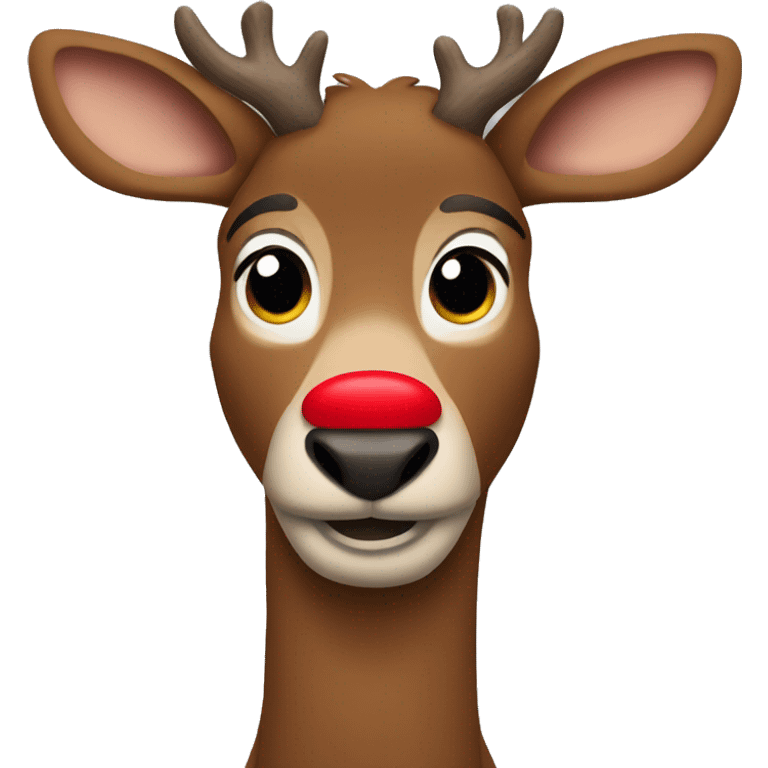 Rudolph the red nosed reindeer emoji