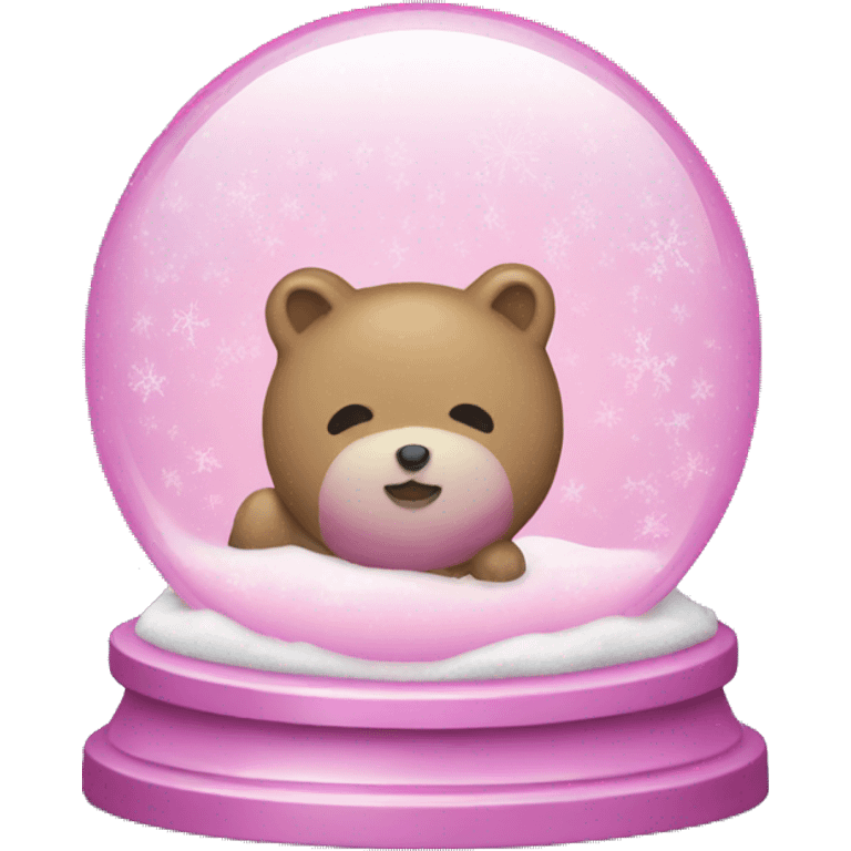 pink snow globe  emoji