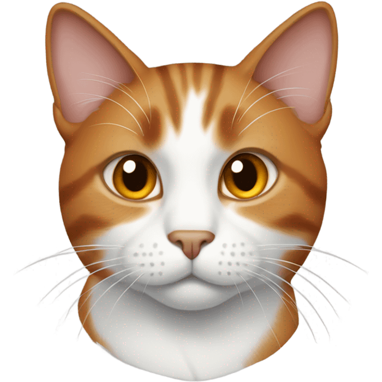 brown, orange, and white cat emoji