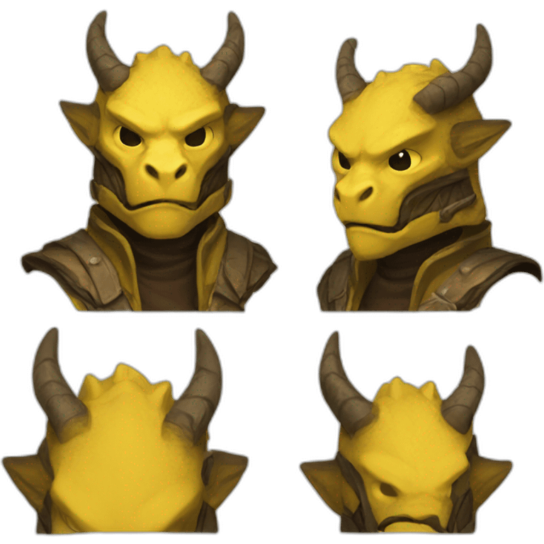 Yellow dragonborn emoji