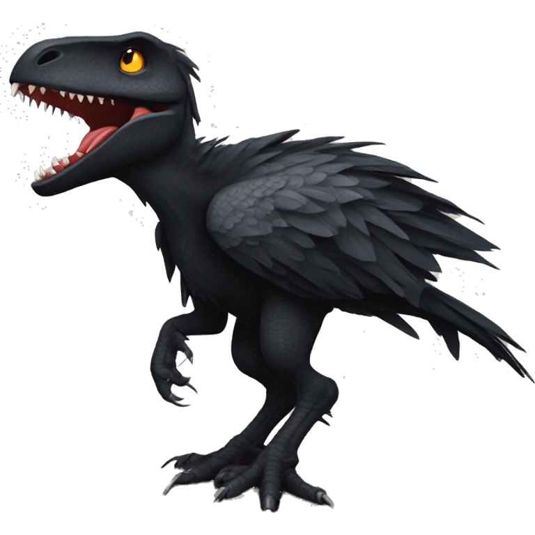 indoraptor with crow emoji