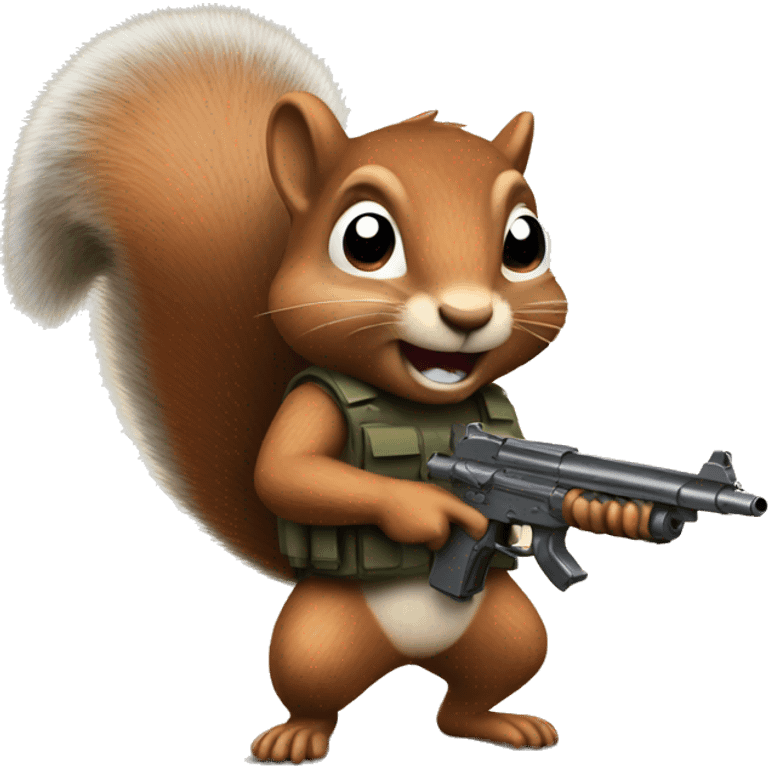 squirrel with a gun emoji