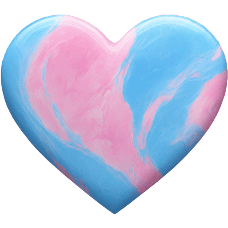 Heart with blue and pink marbled  emoji