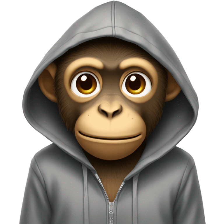 Crying monkey in a hoodie emoji