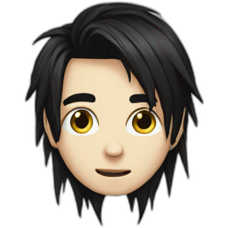 Emo boy longblackhairs emoji