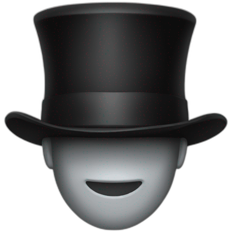 black cylinder hat  emoji