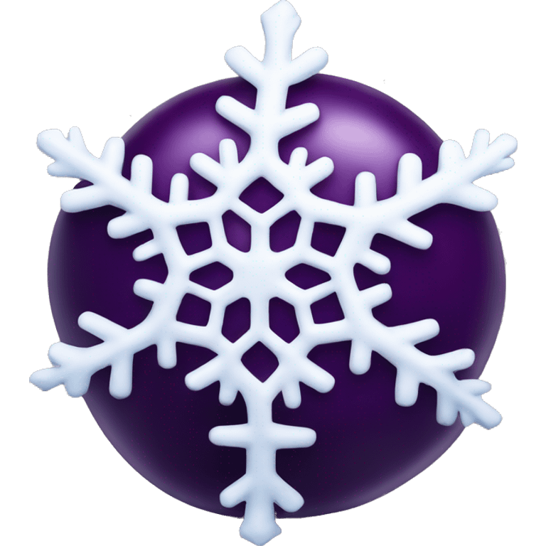 Snowflake licking eggplant  emoji