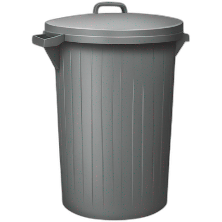 bent trash can emoji