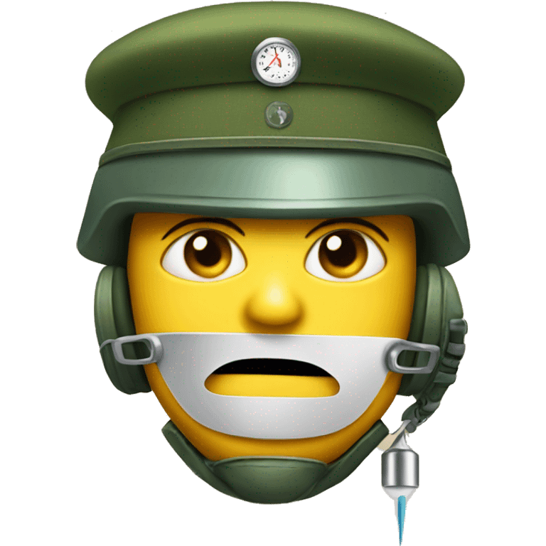 face withthermometer and military helmet emoji