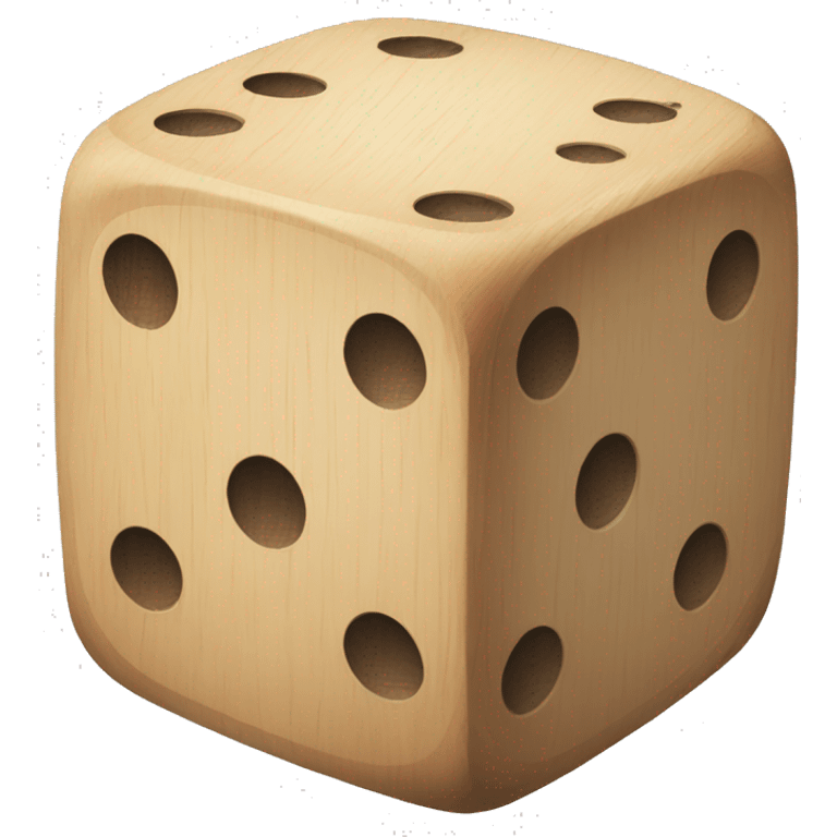 blank wooden dice emoji