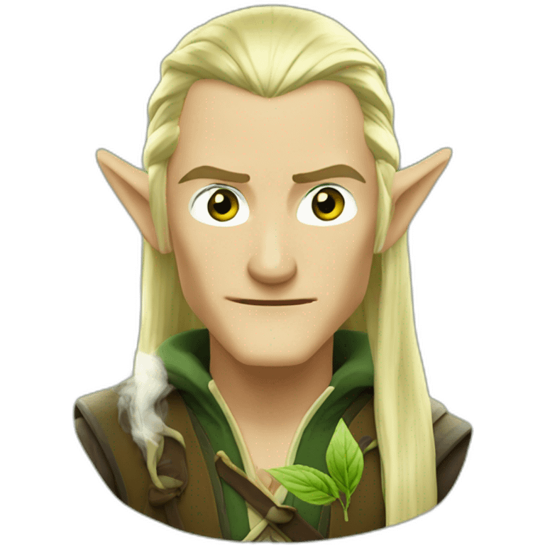 Legolas smoking herbs emoji