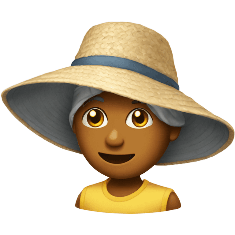 Large sun hat  emoji