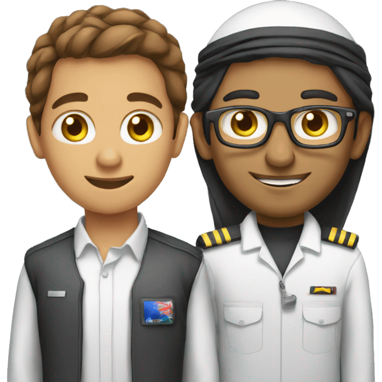 Indian tech support with Muslim pilot emoji