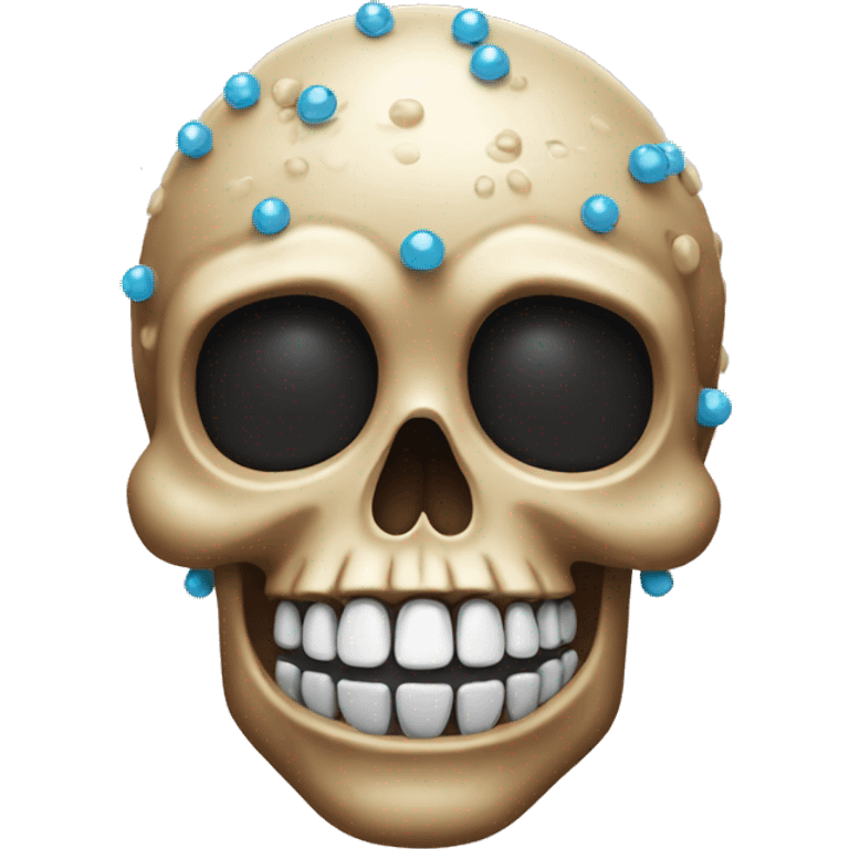 Skull with sweat beads emoji