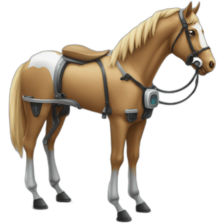 horse on robot jockey emoji