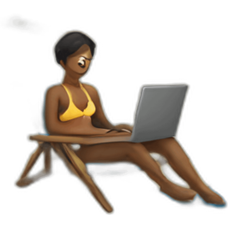 digital-nomad-working-at-beach emoji