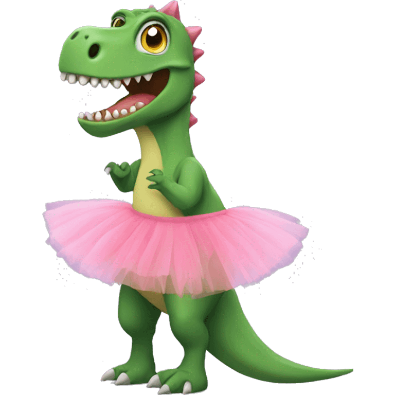 Dinosaur in a tutu emoji