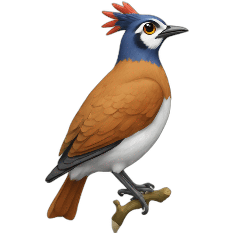 Oiseau sur renne emoji