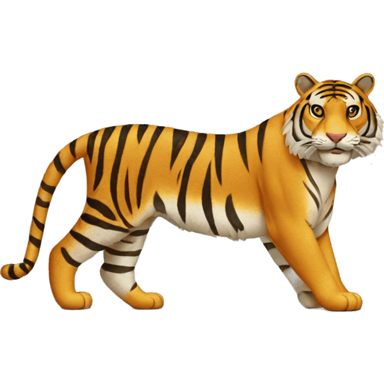 Tiger whit letter (J) on top emoji