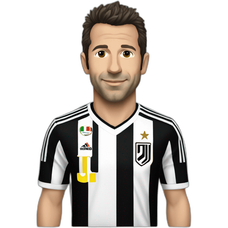 alex del piero with Juventus shirt emoji