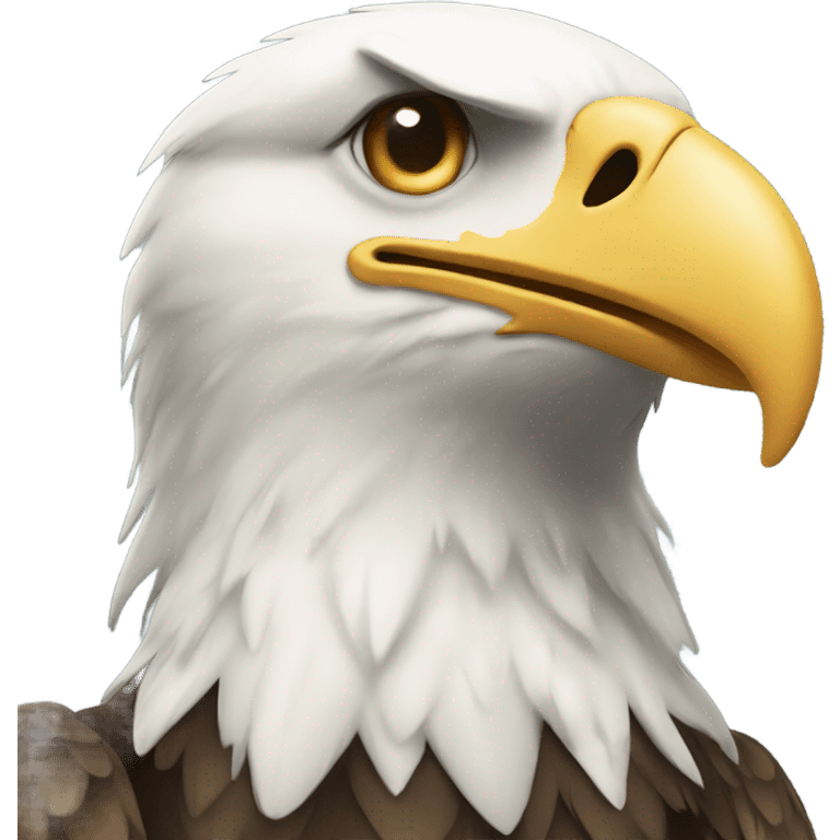 Eagle wearing a cheese head emoji