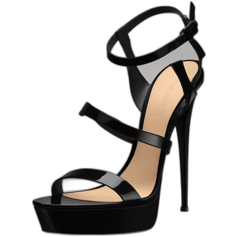 Ysl heel sandal TRIBUTE PLATFORM SANDAL black PATENT LEATHER emoji