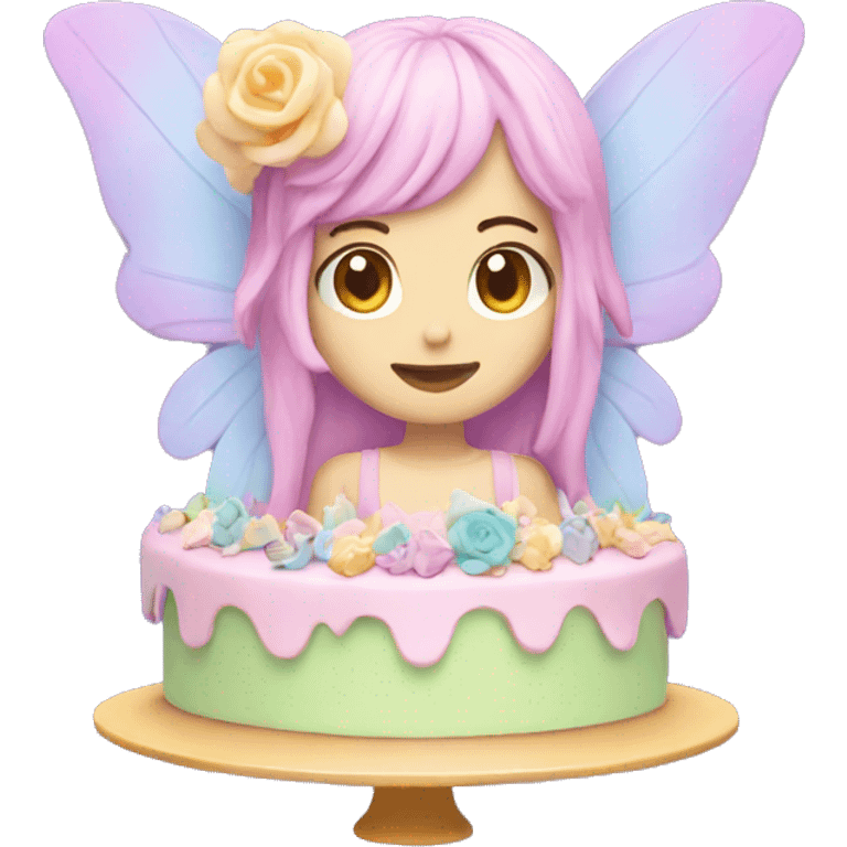 Fairy pastel cake emoji