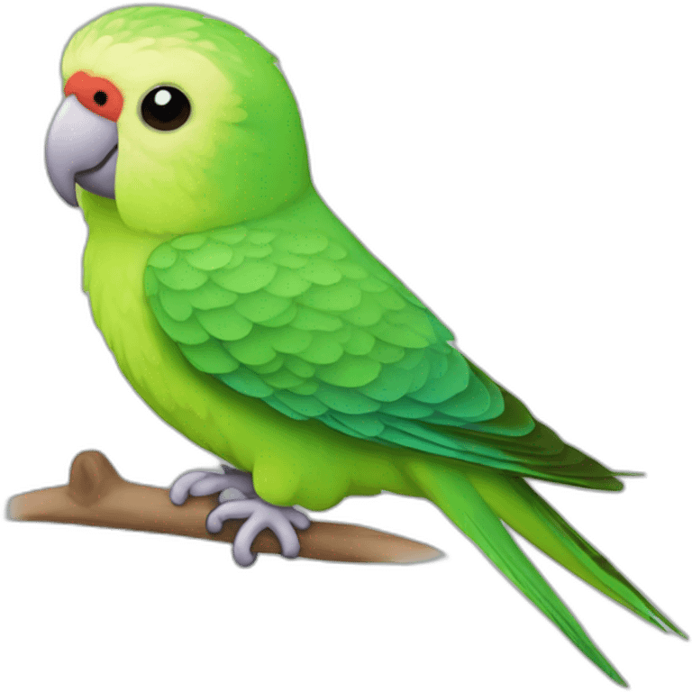 chubby green striped parakeet emoji