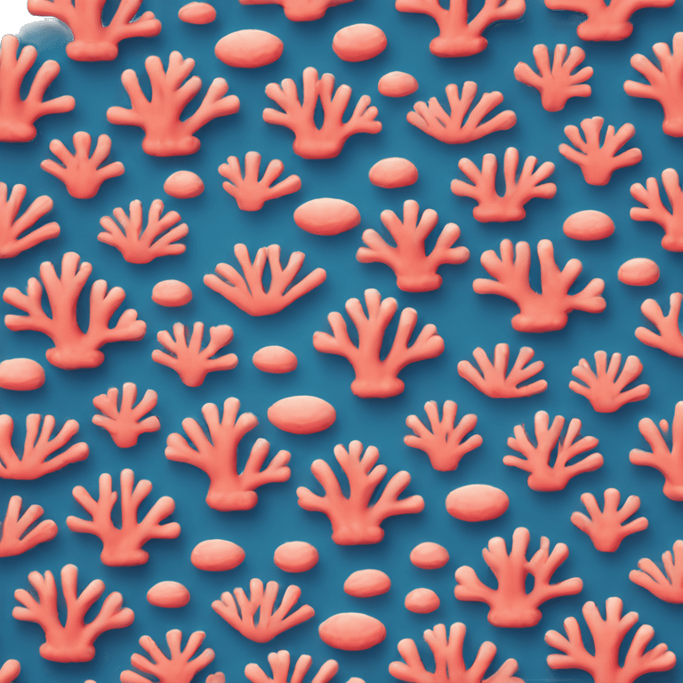 Colorful coral emoji