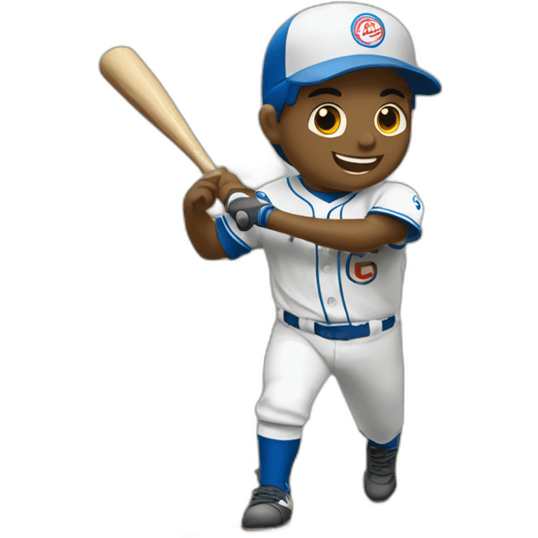 Un niño jugando al béisbol emoji