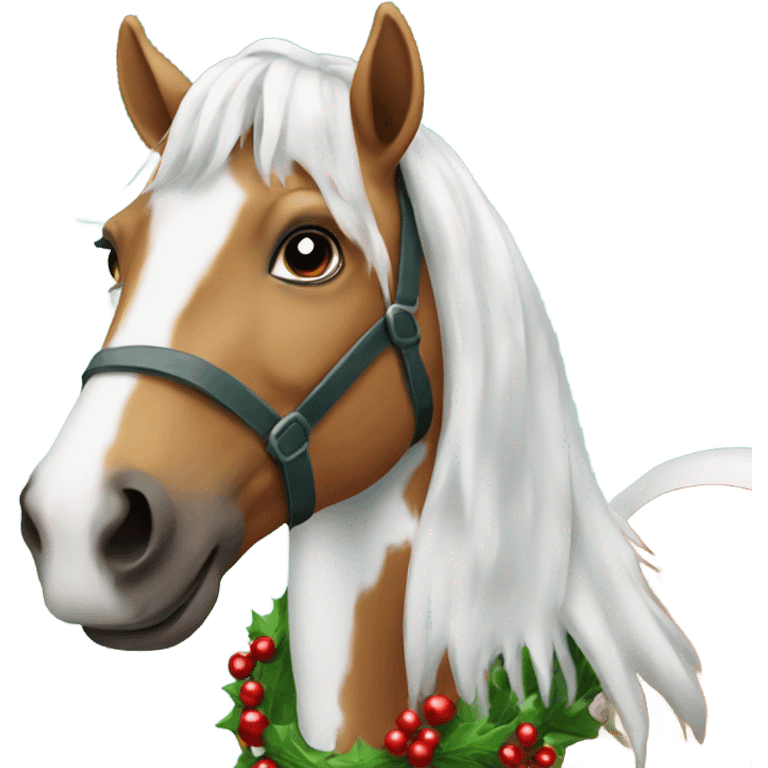 Christmas horse emoji