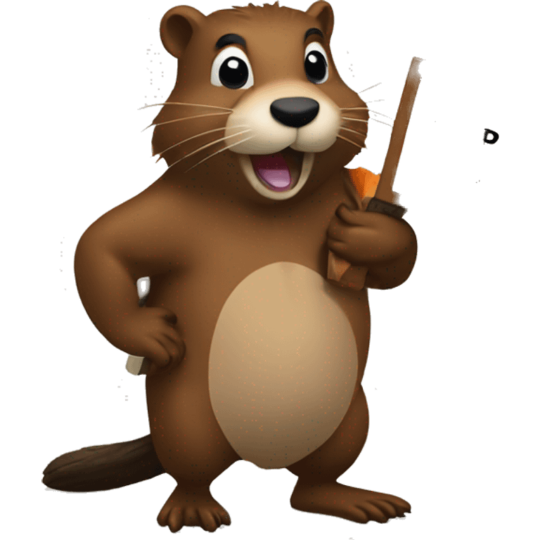 A beaver holding a sign that says KLIPZ  emoji