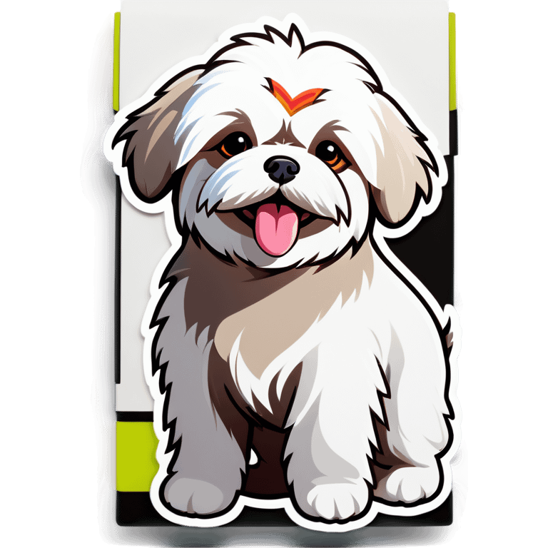 fluffy Maltese dog emoji