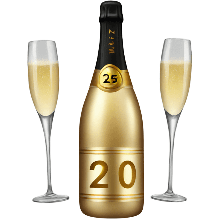 2025 new year champagne  emoji